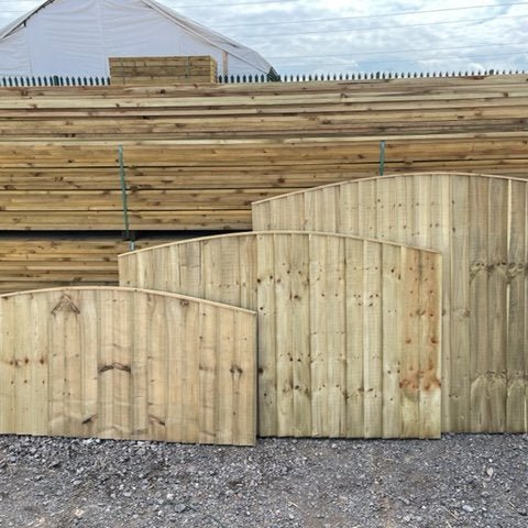 Fence Panels - Heavy Duty Close Board Dome Top - Decking Delivery