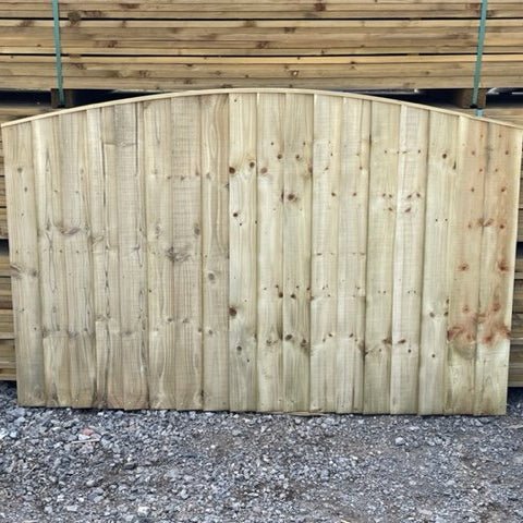 Fence Panels - Heavy Duty Close Board Dome Top - Decking Delivery