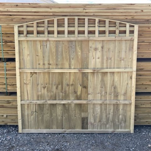 Fence Panels - Heavy Duty Close Board Trellis Top - Decking Delivery