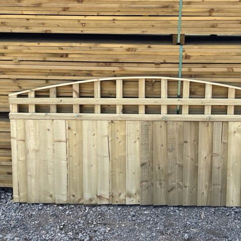 Fence Panels - Heavy Duty Close Board Trellis Top - Decking Delivery